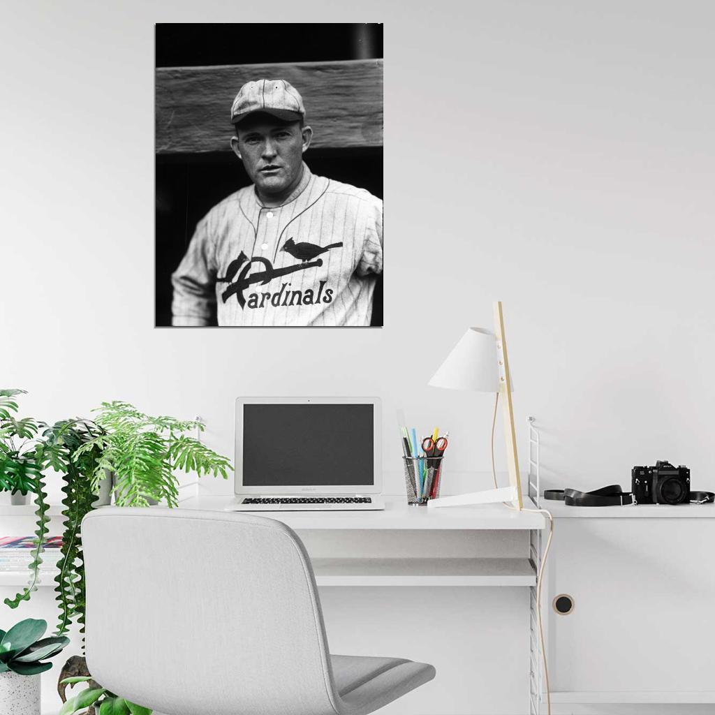 Rogers Hornsby Vintage Retro Classic BW Baseball Sport Wall Art Print Poster