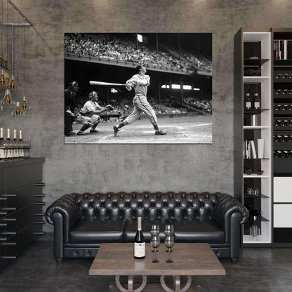 Stan Musial Vintage Retro Classic BW Baseball Sport Wall Art Print Poster