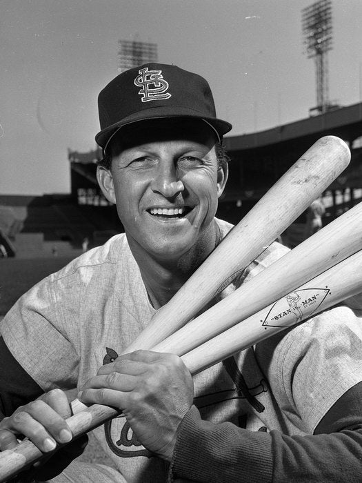 Stan Musial Vintage Retro Classic BW Baseball Sport Wall Art Print Poster