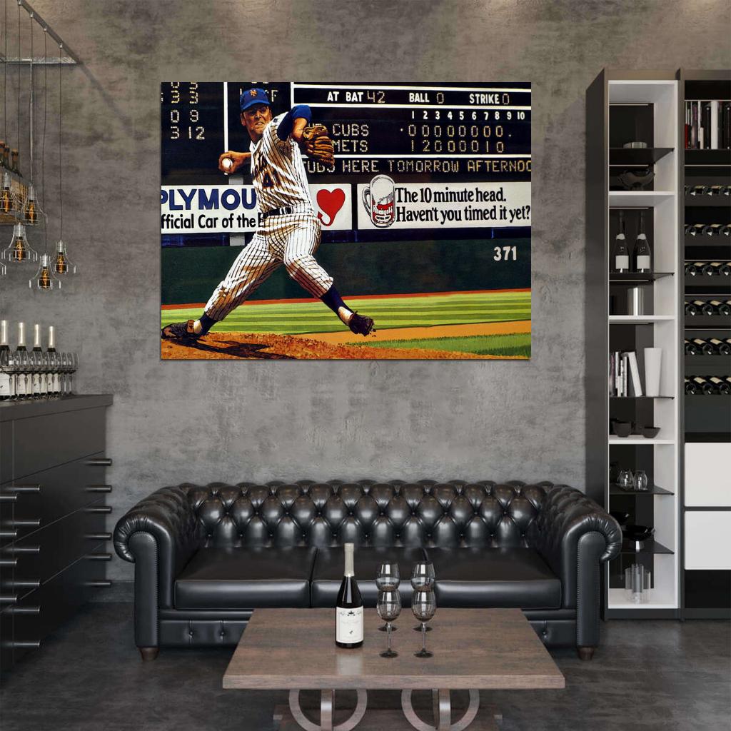 Tom Seaver Vintage Painting Art Baseball Sport Wall Art Print Poster