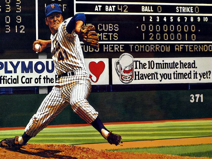 Tom Seaver Vintage Painting Art Baseball Sport Wall Art Print Poster