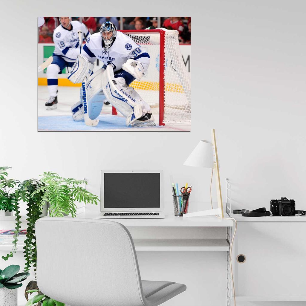 Ben Bishop Goaltender Hockey Sport Wall Art Print Poster