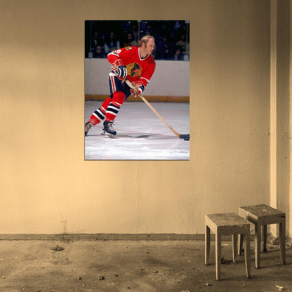 Bobby Hull Classic Retro Hockey Sport Wall Art Print Poster