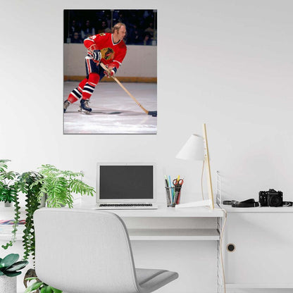 Bobby Hull Classic Retro Hockey Sport Wall Art Print Poster