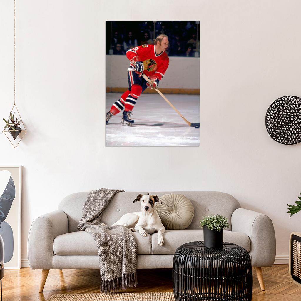 Bobby Hull Classic Retro Hockey Sport Wall Art Print Poster