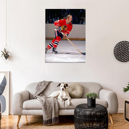 Bobby Hull Classic Retro Hockey Sport Wall Art Print Poster