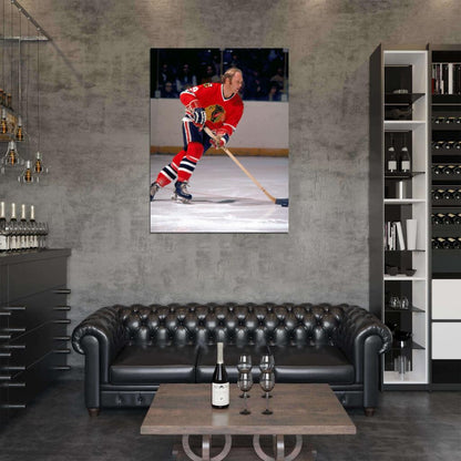 Bobby Hull Classic Retro Hockey Sport Wall Art Print Poster