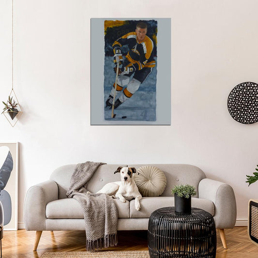Bobby Orr Painting Art Classic Retro Hockey Sport Wall Art Print Poster