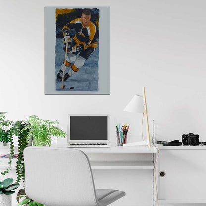 Bobby Orr Painting Art Classic Retro Hockey Sport Wall Art Print Poster