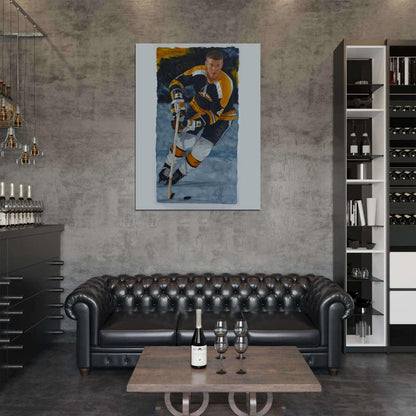 Bobby Orr Painting Art Classic Retro Hockey Sport Wall Art Print Poster
