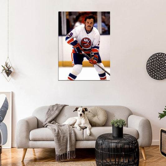 Bryan Trottier Classic Retro Hockey Sport Wall Art Print Poster