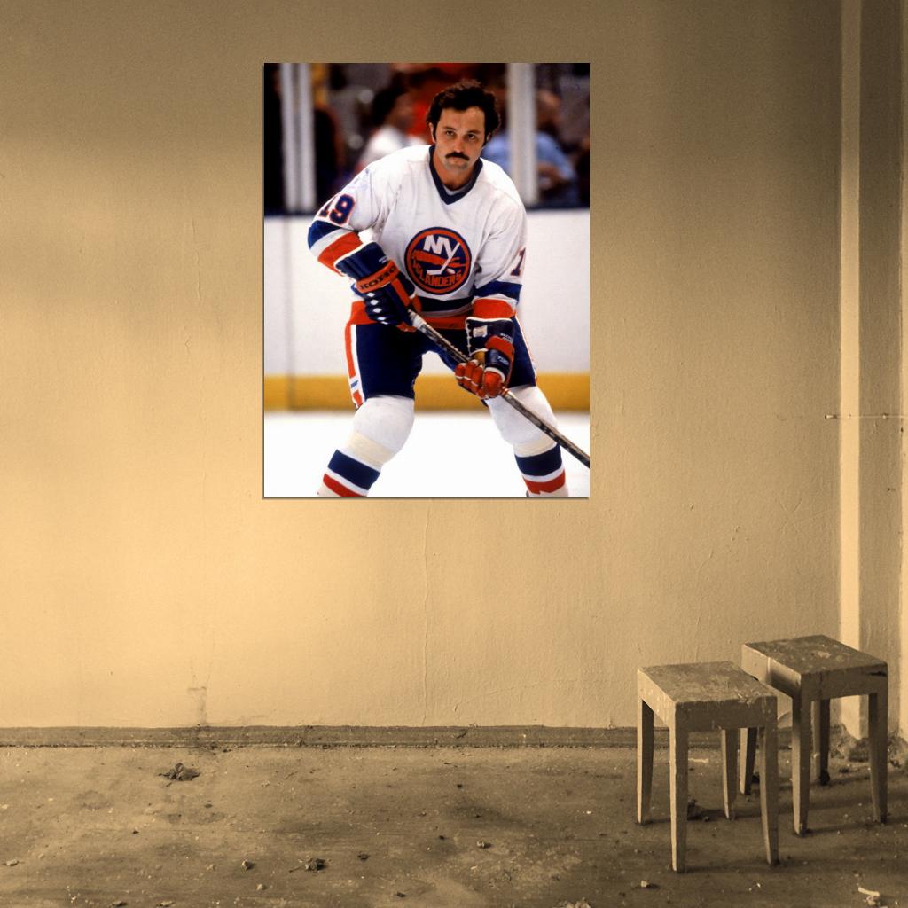 Bryan Trottier Classic Retro Hockey Sport Wall Art Print Poster
