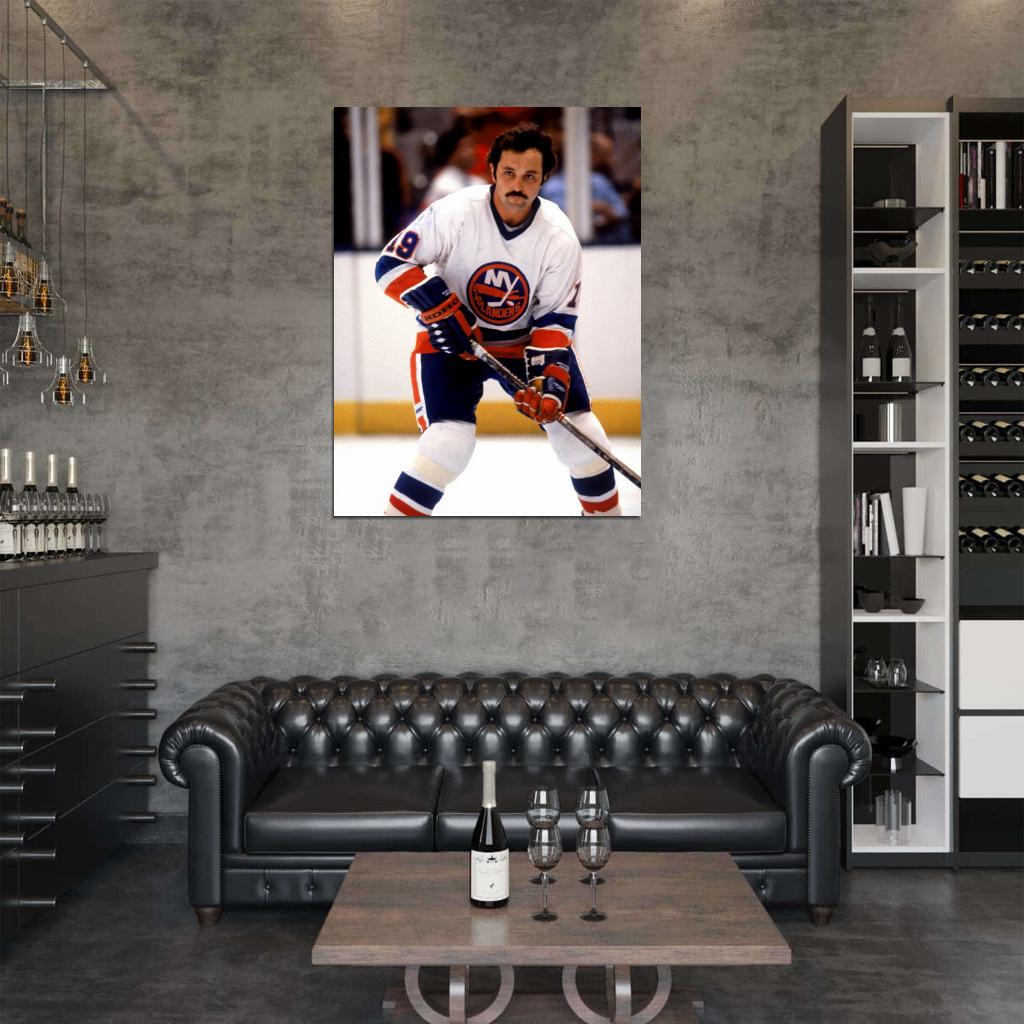 Bryan Trottier Classic Retro Hockey Sport Wall Art Print Poster