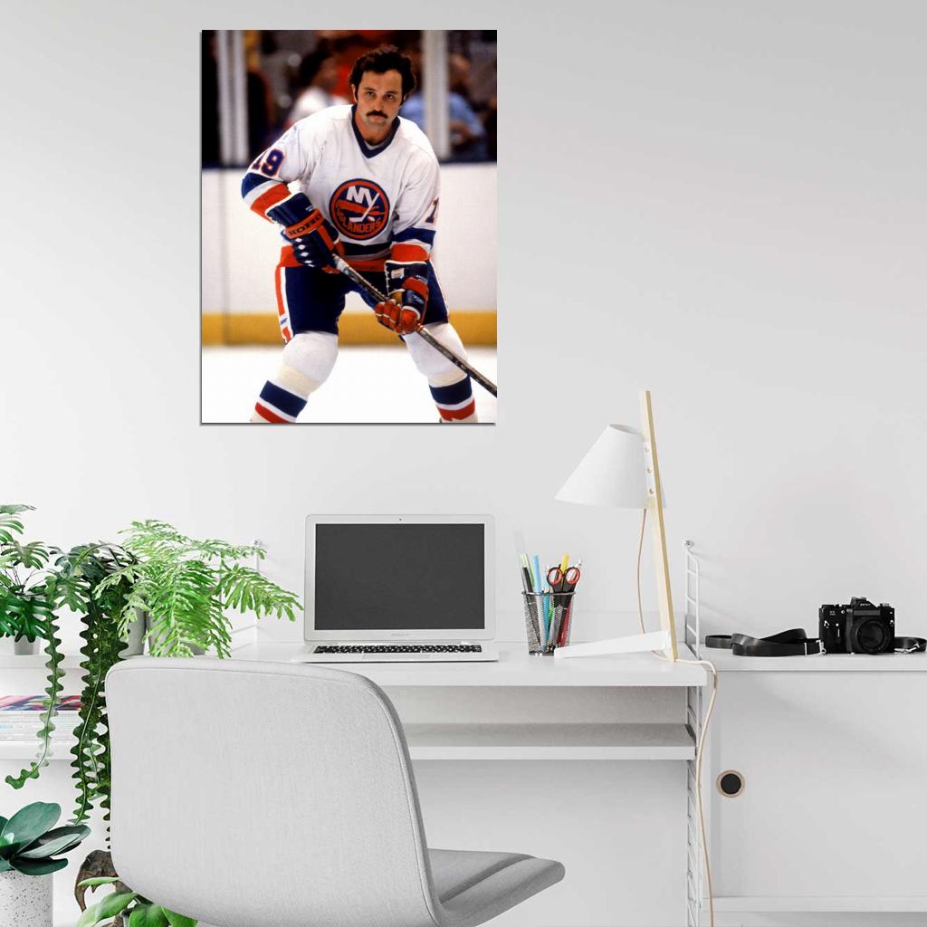 Bryan Trottier Classic Retro Hockey Sport Wall Art Print Poster