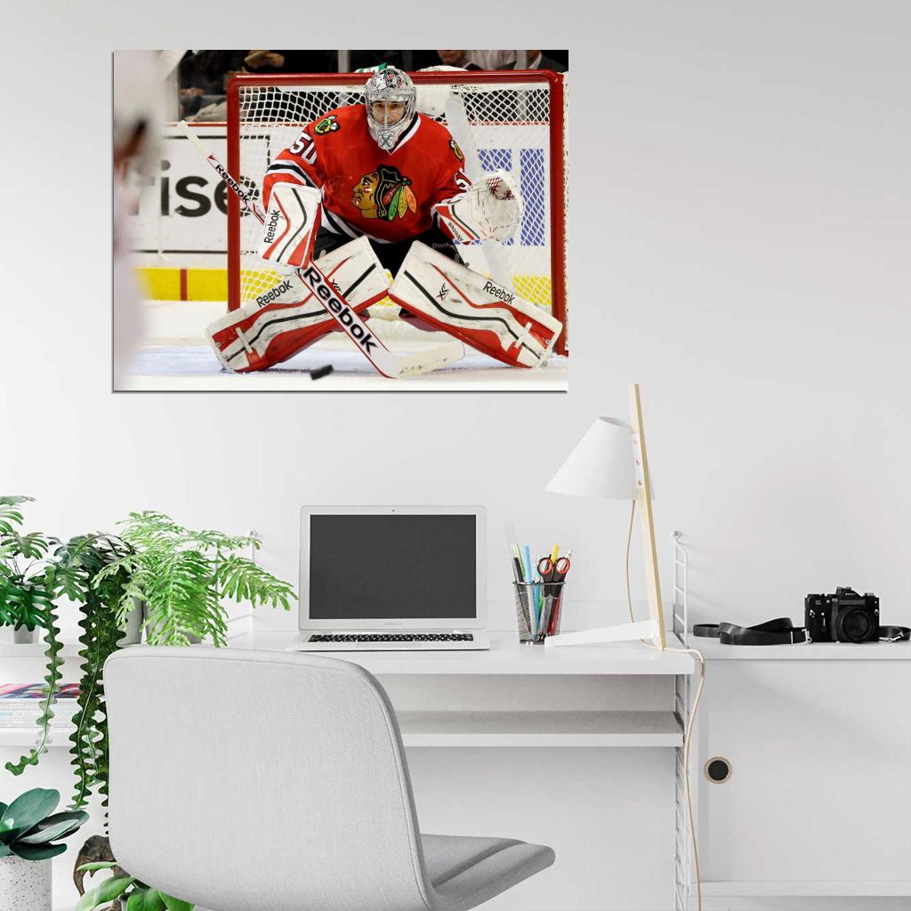 Corey Crawford Goaltender Hockey Sport Wall Art Print Poster