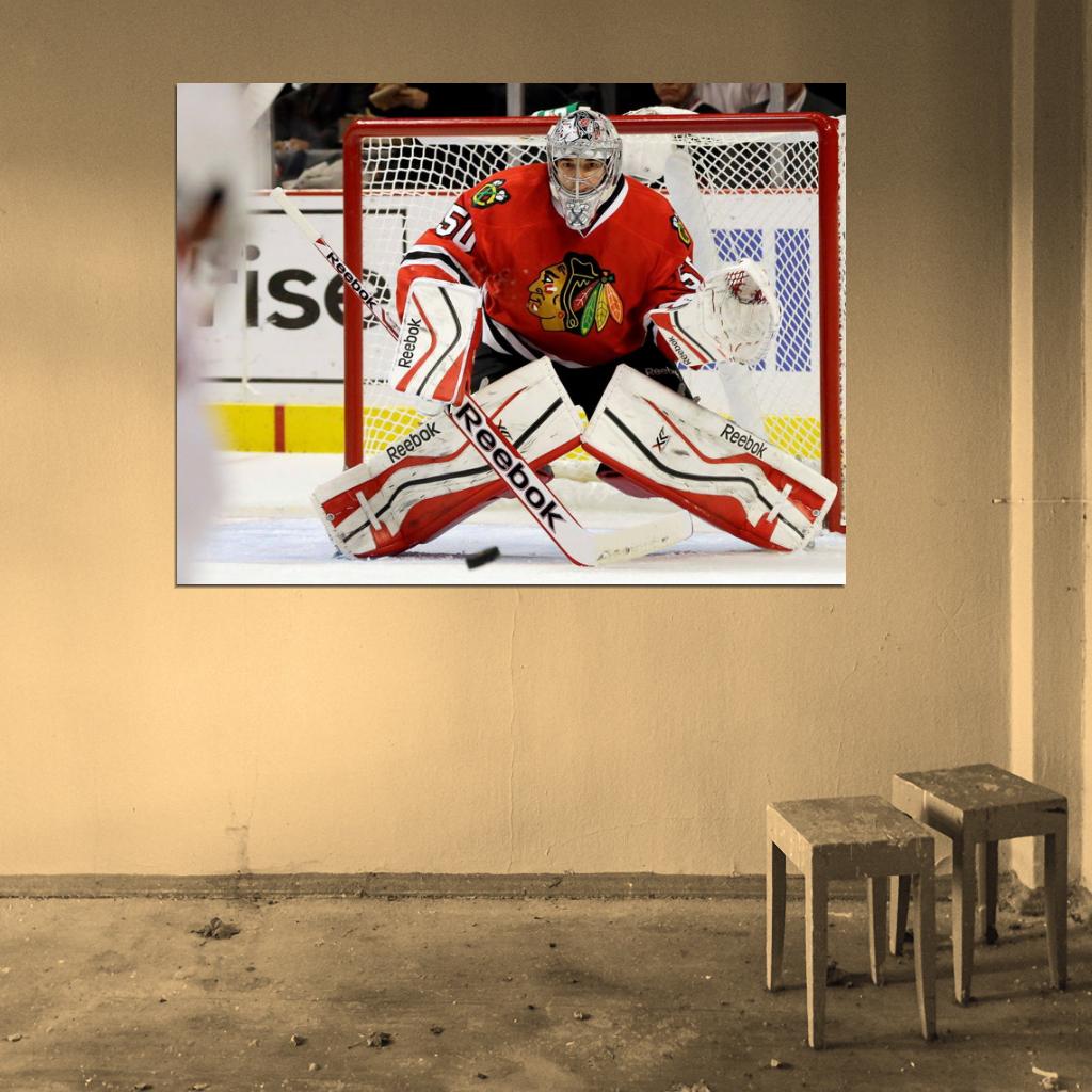 Corey Crawford Goaltender Hockey Sport Wall Art Print Poster
