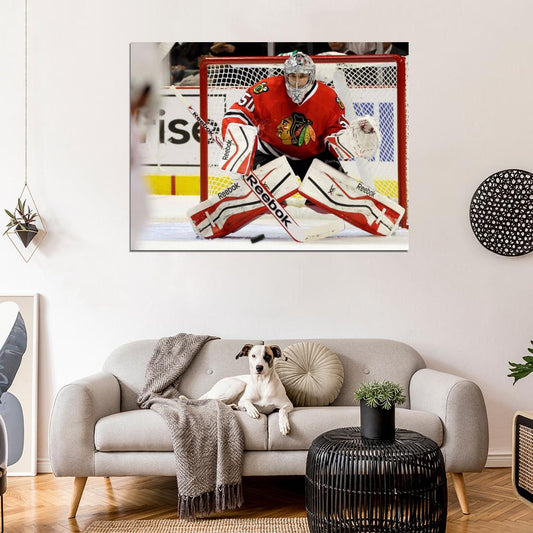 Corey Crawford Goaltender Hockey Sport Wall Art Print Poster