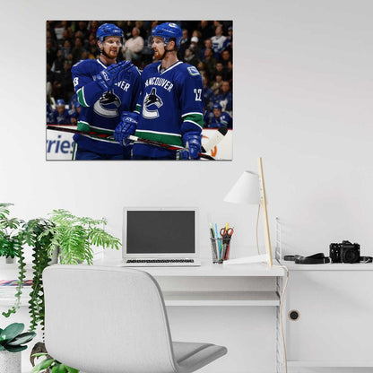 Henrik Daniel Sedin Brothers Hockey Sport Wall Art Print Poster