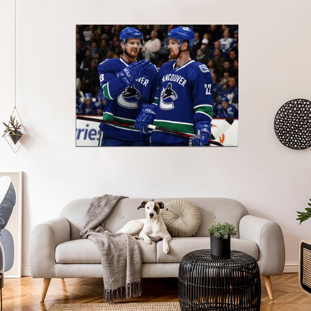 Henrik Daniel Sedin Brothers Hockey Sport Wall Art Print Poster