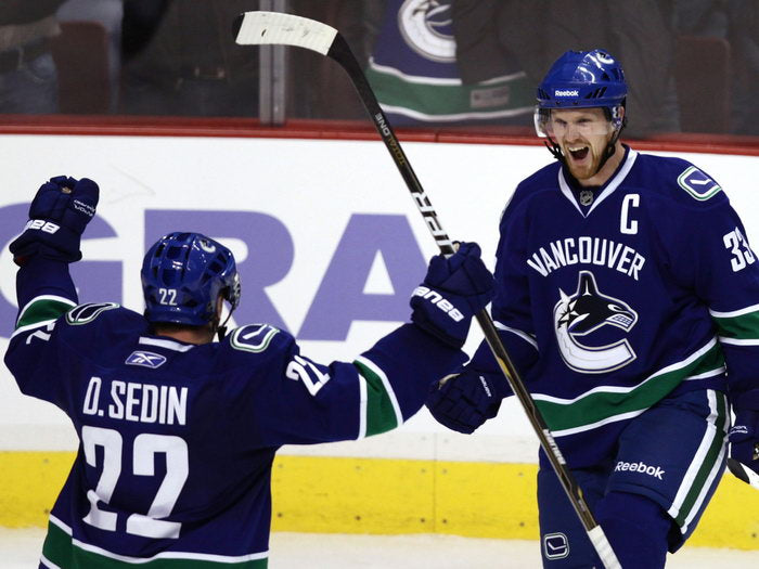 Henrik Daniel Sedin Brothers Goal Hockey Sport Wall Art Print Poster