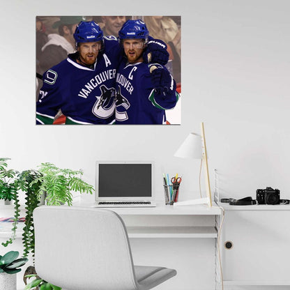 Henrik Daniel Sedin Brothers Hockey Sport Wall Art Print Poster