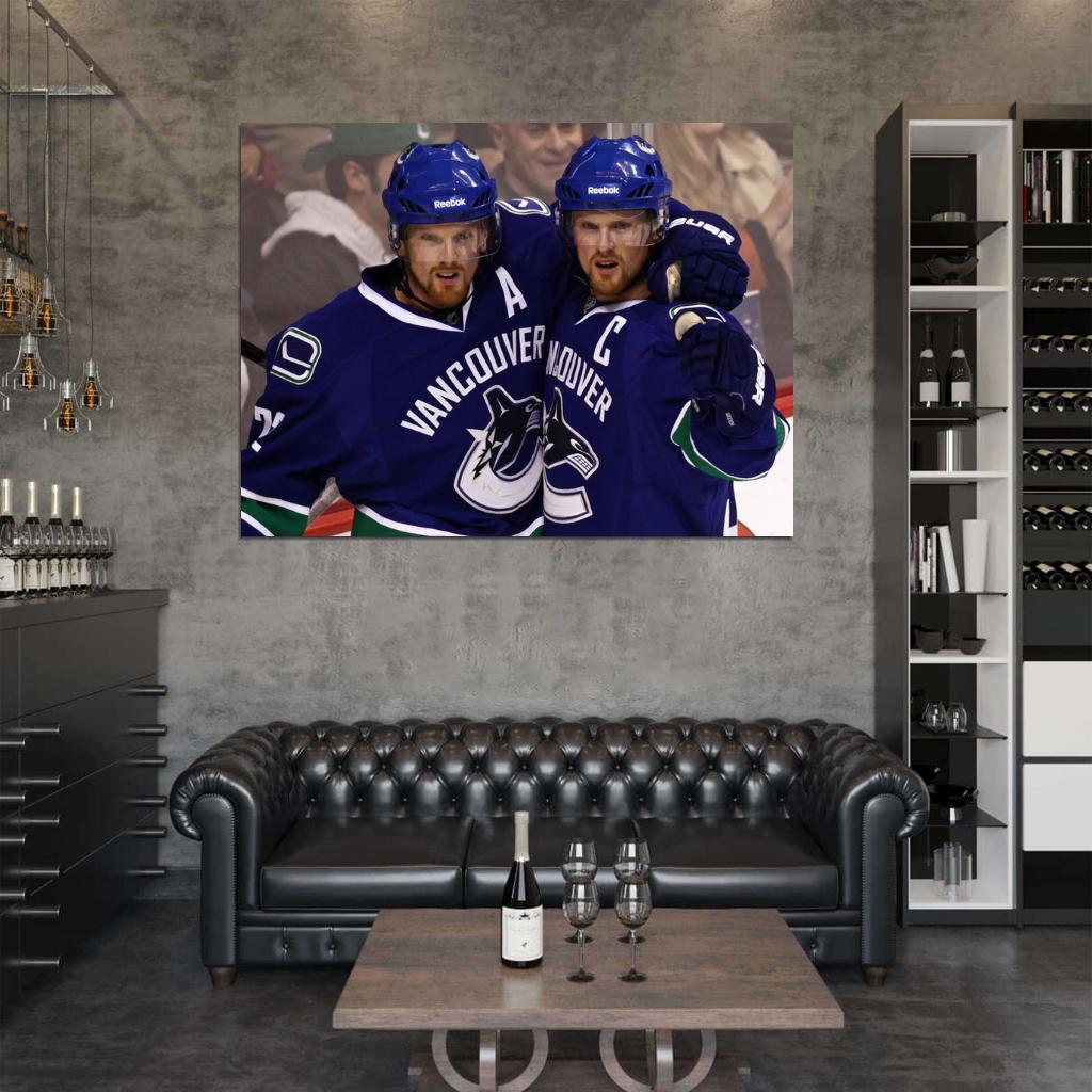 Henrik Daniel Sedin Brothers Hockey Sport Wall Art Print Poster