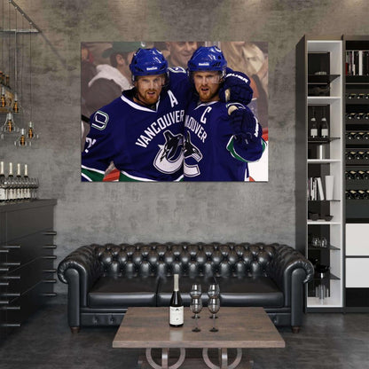 Henrik Daniel Sedin Brothers Hockey Sport Wall Art Print Poster