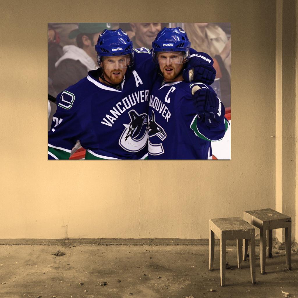 Henrik Daniel Sedin Brothers Hockey Sport Wall Art Print Poster