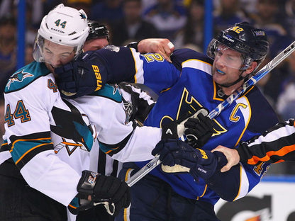 David Backes Punch Fight Hockey Sport Wall Art Print Poster