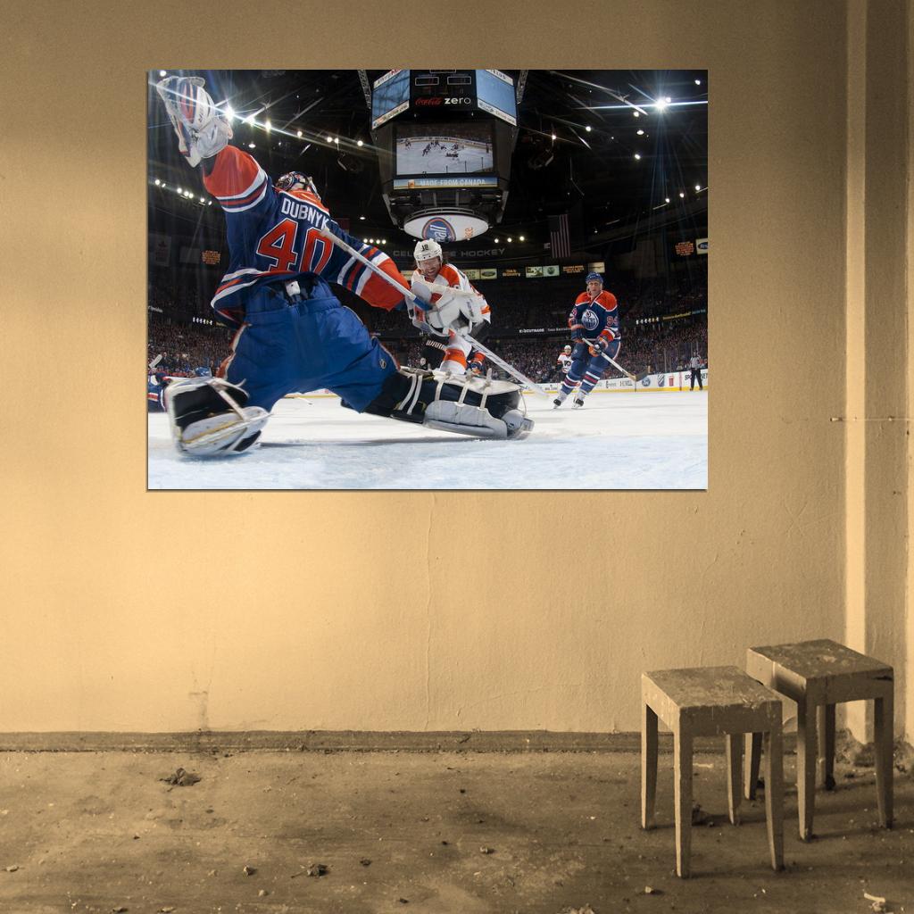 Devan Dubnyk Goaltender Hockey Sport Wall Art Print Poster