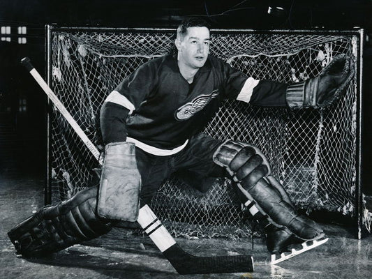 Glenn Hall Goaltender Classic Retro BW Hockey Sport Wall Art Print Poster