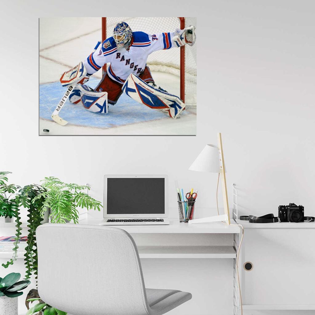 Henrik Lundqvist Goaltender Hockey Sport Wall Art Print Poster
