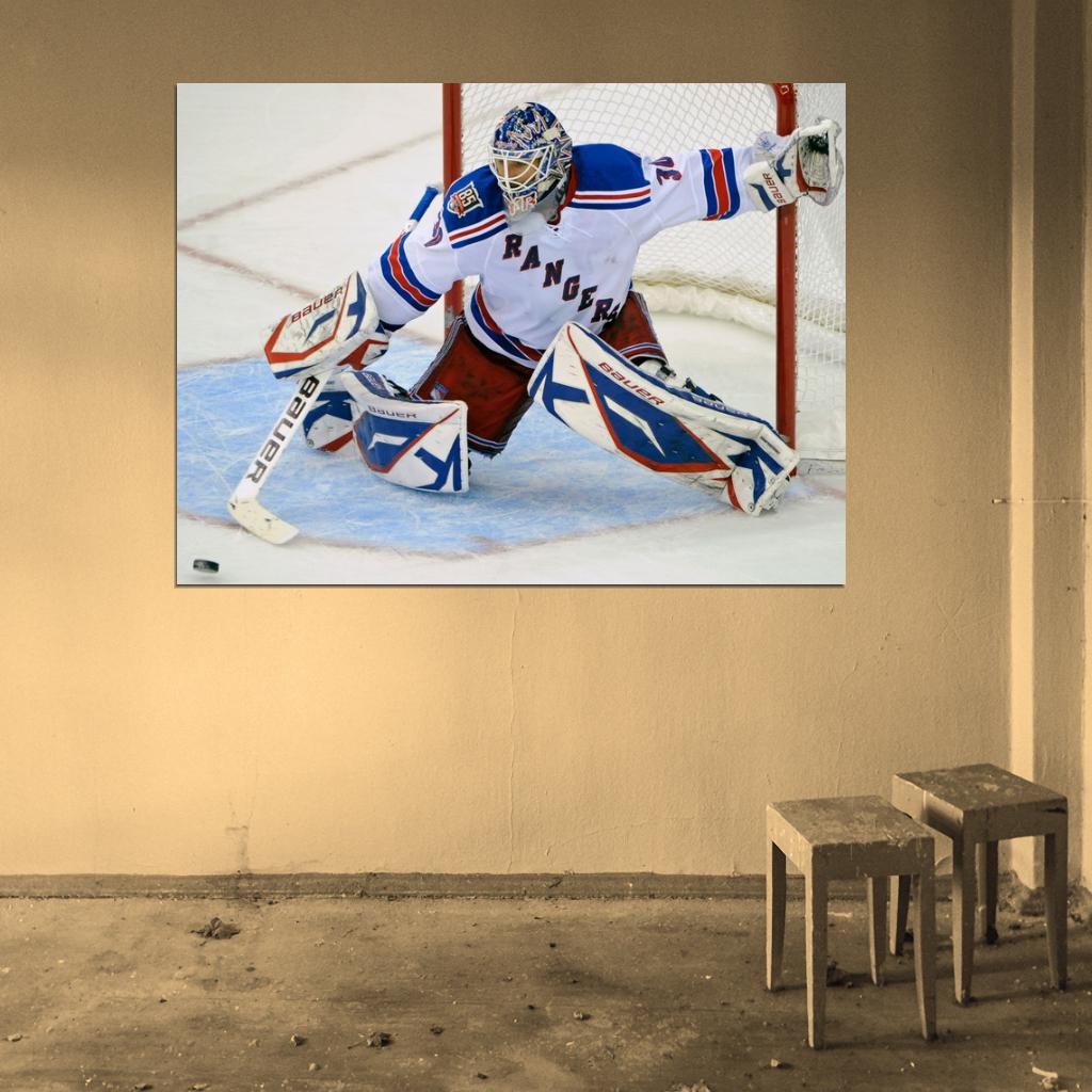 Henrik Lundqvist Goaltender Hockey Sport Wall Art Print Poster