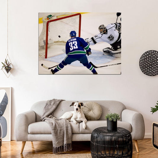 Henrik Sedin Goal Hockey Sport Wall Art Print Poster