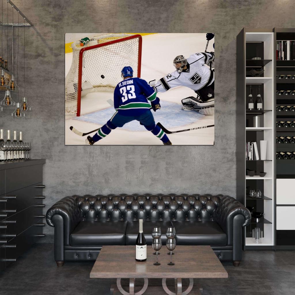 Henrik Sedin Goal Hockey Sport Wall Art Print Poster