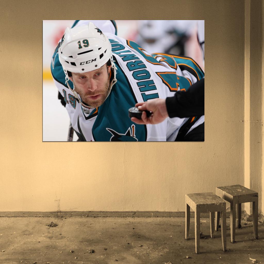 Joe Thornton Hockey Sport Wall Art Print Poster