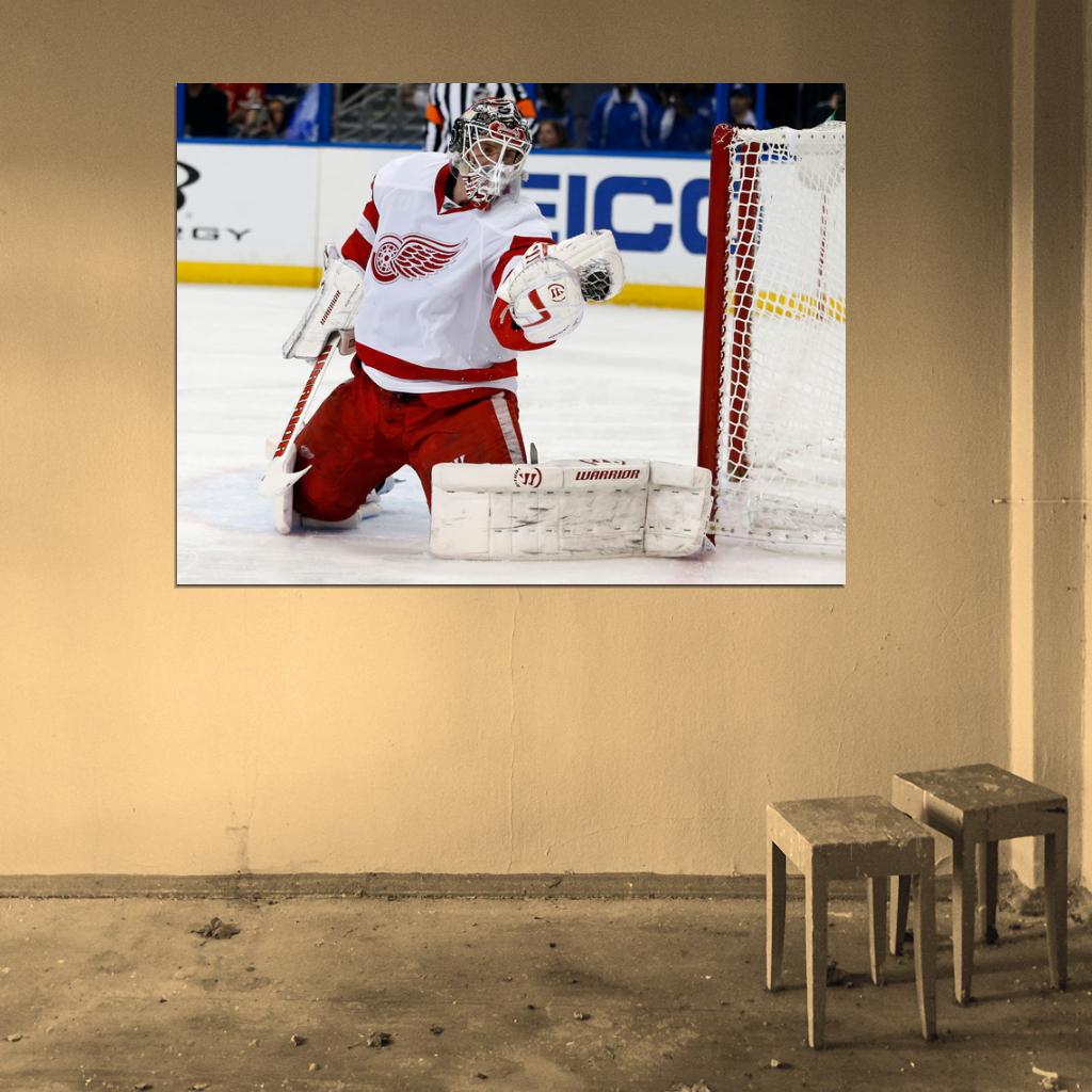 Jonas Gustavsson Goaltender Hockey Sport Wall Art Print Poster