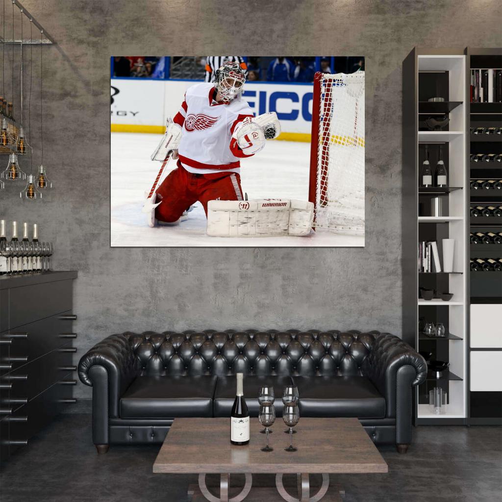Jonas Gustavsson Goaltender Hockey Sport Wall Art Print Poster