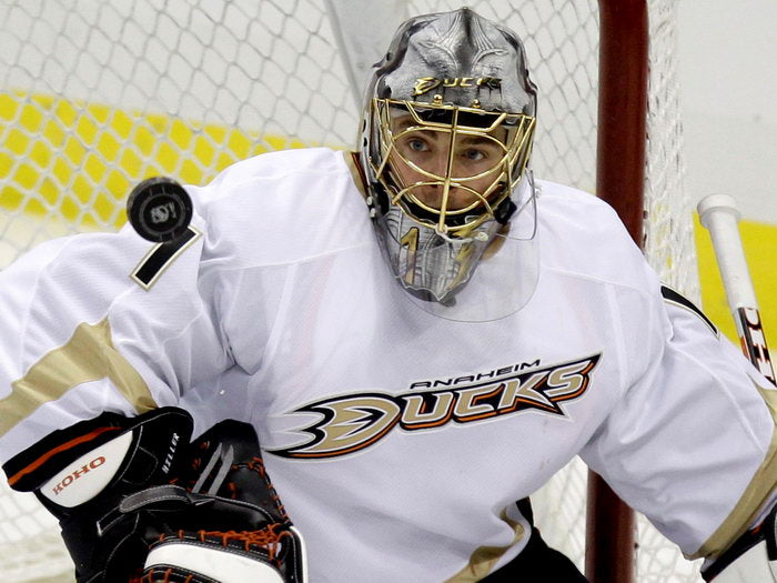 Jonas Hiller Goaltender Hockey Sport Wall Art Print Poster