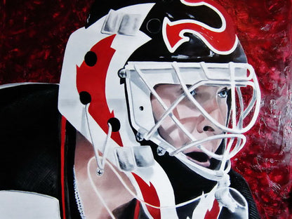 Martin Brodeur Goaltender Painting Art Hockey Sport Wall Art Print Poster