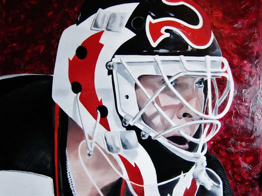 Martin Brodeur Goaltender Painting Art Hockey Sport Wall Art Print Poster