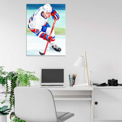 Michael Dean Bossy Classic Painting Art Hockey Sport Wall Art Print Poster