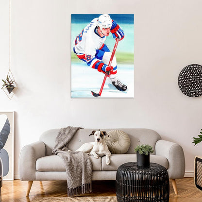 Michael Dean Bossy Classic Painting Art Hockey Sport Wall Art Print Poster