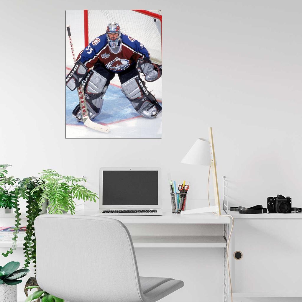 Patrick Roy Goaltender Hockey Sport Wall Art Print Poster