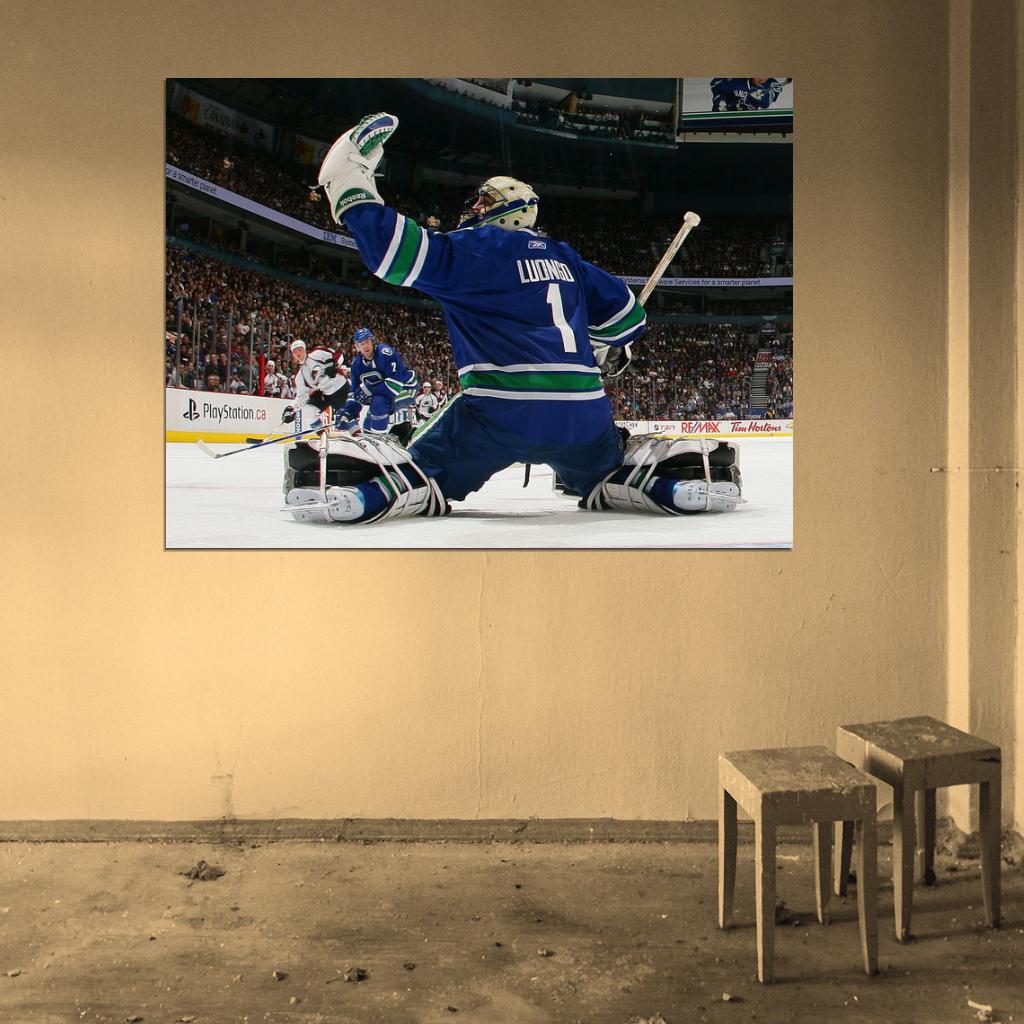 Roberto Luongo Goaltender Hockey Sport Wall Art Print Poster