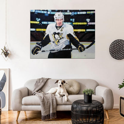 Sidney Crosby Painting Art Hockey Sport Wall Art Print Poster