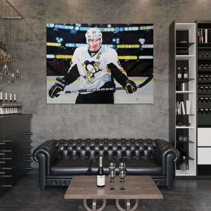 Sidney Crosby Painting Art Hockey Sport Wall Art Print Poster