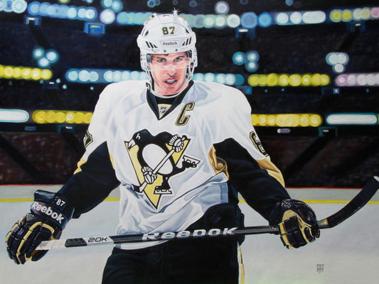 Sidney Crosby Painting Art Hockey Sport Wall Art Print Poster