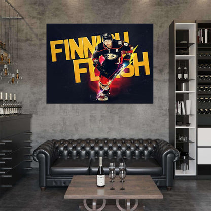 Teemu Selanne Painting Art Hockey Sport Wall Art Print Poster