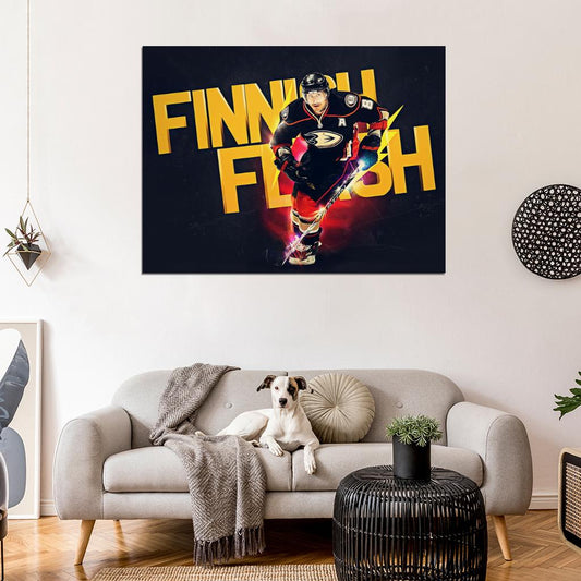 Teemu Selanne Painting Art Hockey Sport Wall Art Print Poster